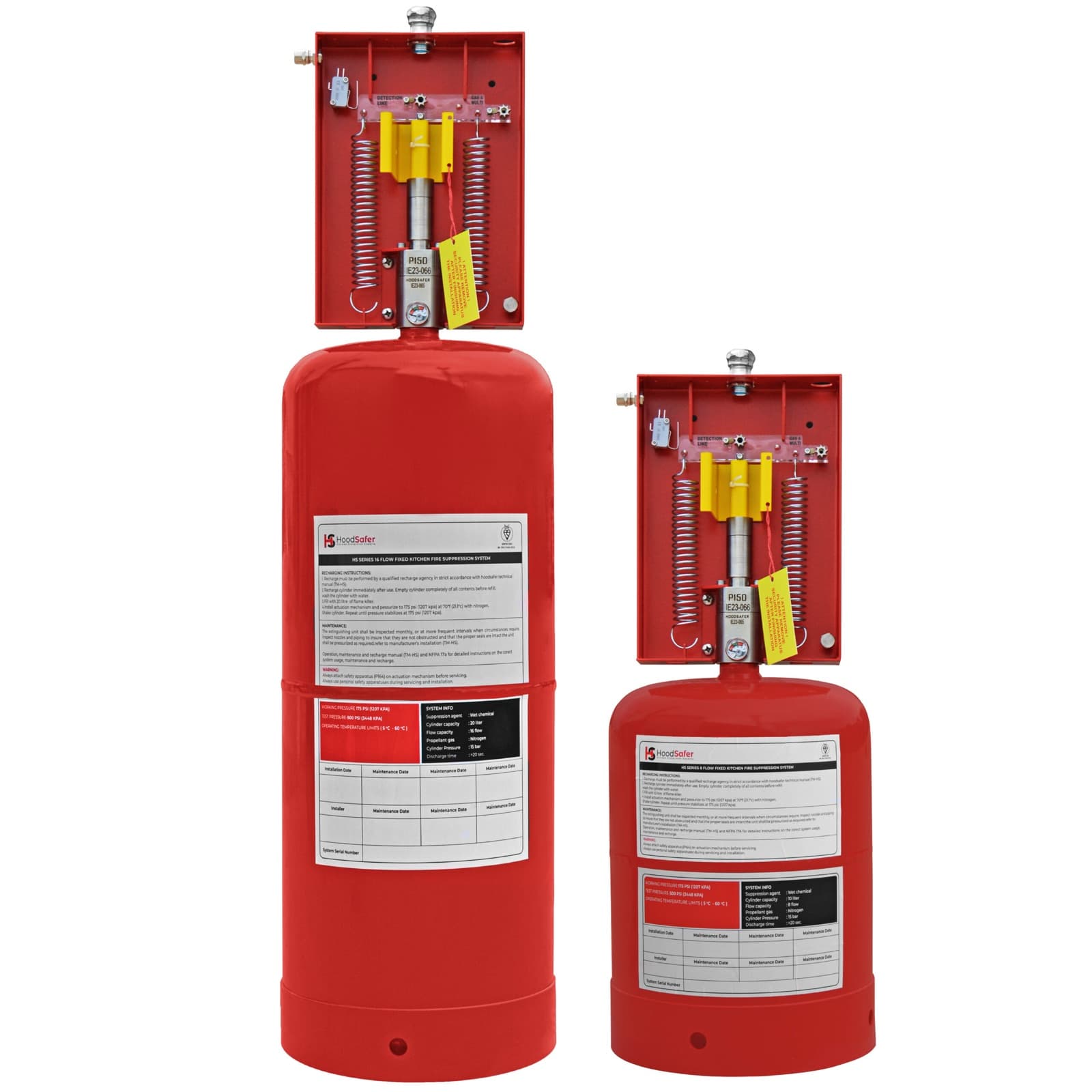HoodSafer HS8 och HS16 med CE-märkta cylindrar
